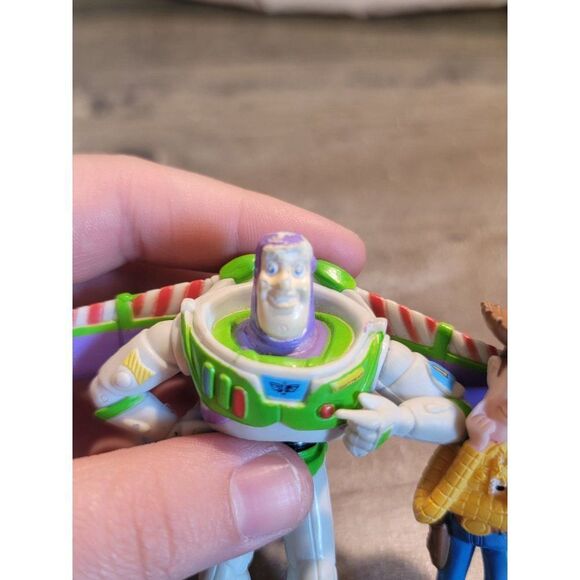 Disney Pixar Buzz Lightyear Woody AS IS Cowboy astronaut set toy figure - Picture 2 of 7